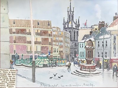 Painting by Charlie Rogers, from page 24 of Pursued by Bulldozers