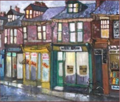 Painting by Charlie Rogers, from page 29 of Pursued by Bulldozers