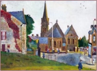 Painting by Charlie Rogers, from page 32 of Pursued by Bulldozers