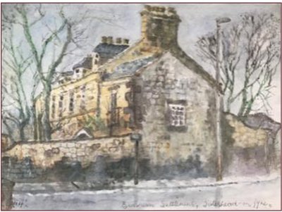 Painting by Charlie Rogers, from page 45 of Pursued by Bulldozers