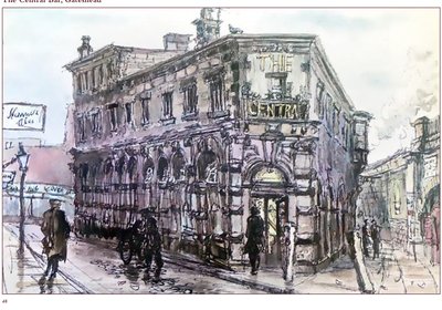 Painting by Charlie Rogers, from page 48 of Pursued by Bulldozers