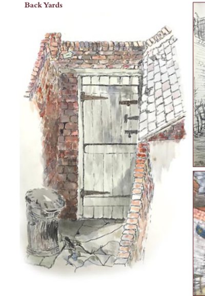 Painting by Charlie Rogers, from page 51 of Pursued by Bulldozers