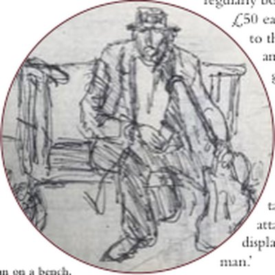 Painting by Charlie Rogers, from page 62 of Pursued by Bulldozers
