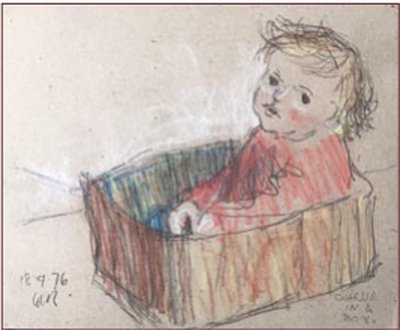 Painting by Charlie Rogers, from page 65 of Pursued by Bulldozers