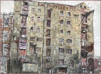 Painting by Charlie Rogers, from page 76 of Pursued by Bulldozers
