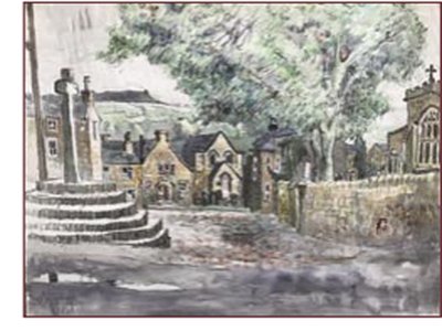 Painting by Charlie Rogers, from page 87 of Pursued by Bulldozers