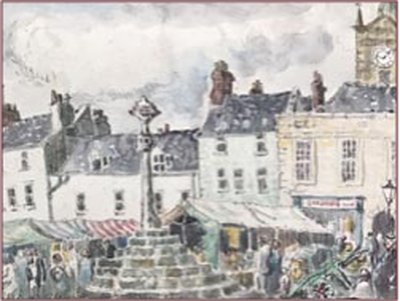 Painting by Charlie Rogers, from page 88 of Pursued by Bulldozers