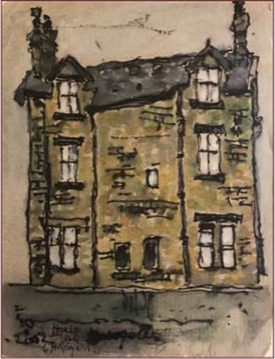 Painting by Charlie Rogers, from page 88 of Pursued by Bulldozers