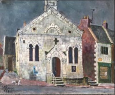 Painting by Charlie Rogers, from page 93 of Pursued by Bulldozers