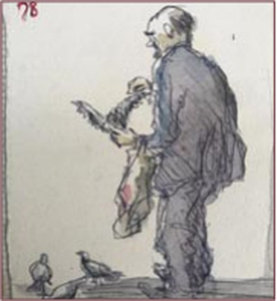 Painting by Charlie Rogers, from page 96 of Pursued by Bulldozers