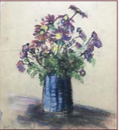 Painting by Charlie Rogers, from page 98 of Pursued by Bulldozers