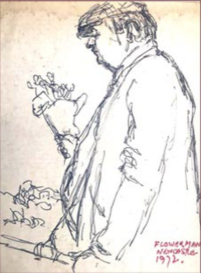 Painting by Charlie Rogers, from page 98 of Pursued by Bulldozers