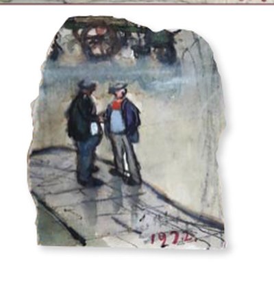 Painting by Charlie Rogers, from page 101 of Pursued by Bulldozers