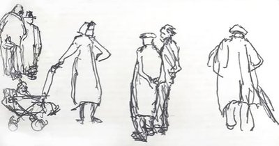 Painting by Charlie Rogers, from page 104 of Pursued by Bulldozers