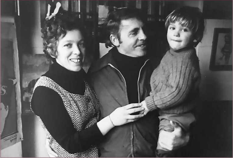 A family photograph of Charlie Rogers with Ann and their son