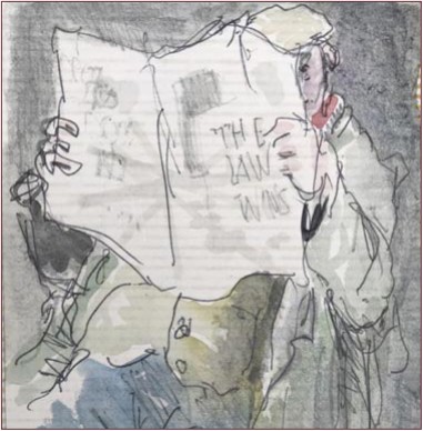 Observations of people, paintings by Charlie Rogers